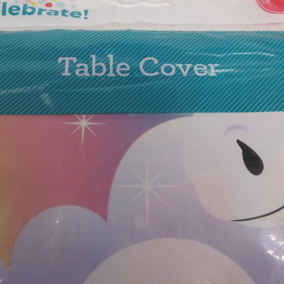 Unicorn Plastic Table Cover Disposable Birthday Party Supplies 54"x84" White New - Picture 3 of 5